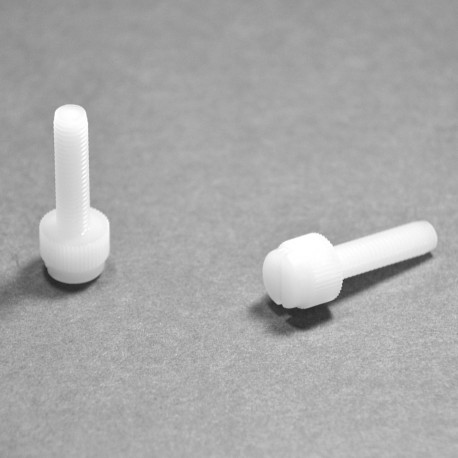 M4x20 : Vis plastique moletée fendue diam. M4 longueur:20 mm