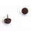 15 mm diam. Plastic nail on furniture glide BROWN 