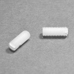 M4 x 10 DIN551 : Slotted headless plastic screw: diam. M4  length 10 mm - Ajile 1