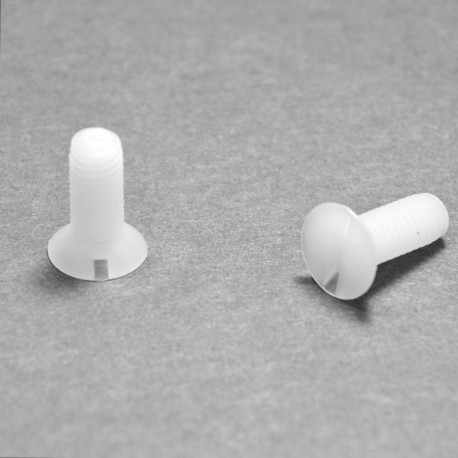 M3x8 : Vis plastique tête fraisée fendue diam. M3 longueur L:8 mm