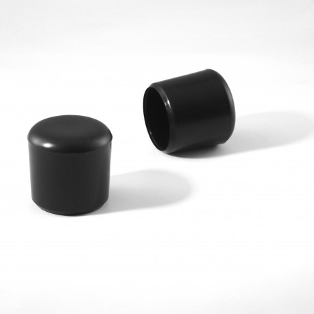 Embout enveloppant rond diam. 25 mm Plastique NOIR