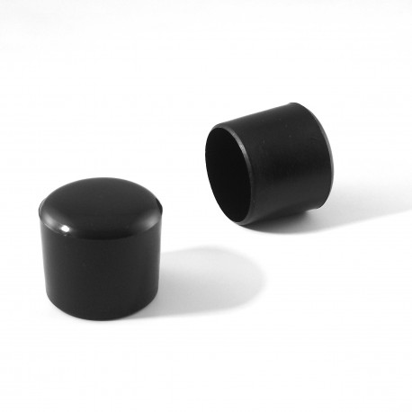 Embout enveloppant rond diam. 30 mm Plastique NOIR