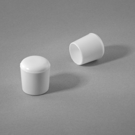 Embout enveloppant rond diam. 16 mm Plastique BLANC