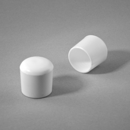 Embout enveloppant rond diam. 18 mm Plastique BLANC
