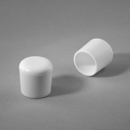 Embout enveloppant rond diam. 20 mm Plastique BLANC