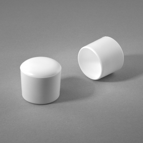 Embout enveloppant rond diam. 30 mm Plastique BLANC