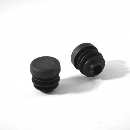 Embout rond à ailettes diam. 16 mm Plastique NOIR - Ajile Embout rond à ailettes diam. 16 mm Plastique NOIR - Ajile