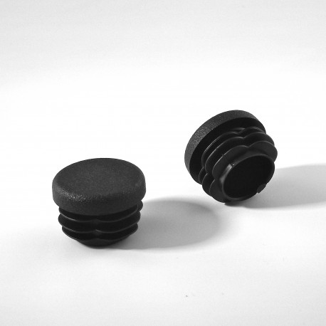 Embout rond à ailettes diam. 25 mm Plastique NOIR