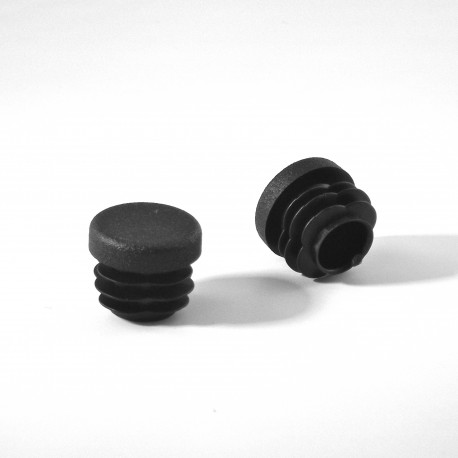 Round ribbed insert for tubes diam. 20 mm BLACK plastic