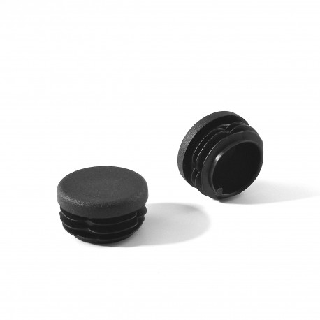 Round ribbed insert for tubes diam. 30 mm BLACK plastic