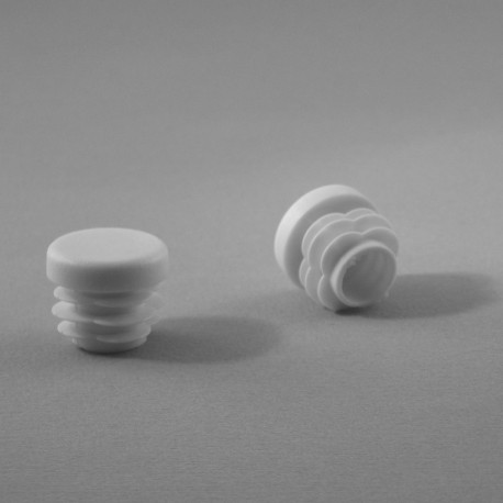 Round ribbed insert for tubes diam. 20 mm WHITE plastic