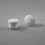 Embout rond à ailettes diam. 22 mm Plastique BLANC