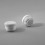 Embout rond à ailettes diam. 25 mm Plastique BLANC