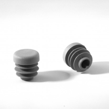 Round ribbed insert for tubes diam. 16 mm GREY plastic