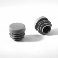Round ribbed insert for tubes diam. 20 mm GREY plastic - Ajile 2