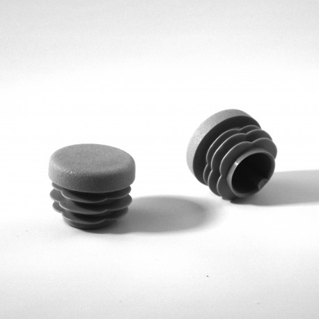 Embout rond à ailettes diam. 22 mm Plastique GRIS