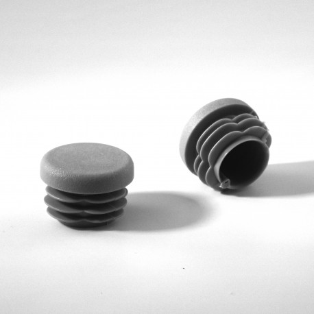 Embout rond à ailettes diam. 25 mm Plastique GRIS