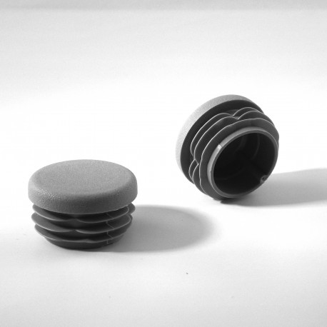Embout rond à ailettes diam. 30 mm Plastique GRIS