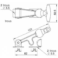124 mm long rubber draw latch & metal keeper. - Ajile 3