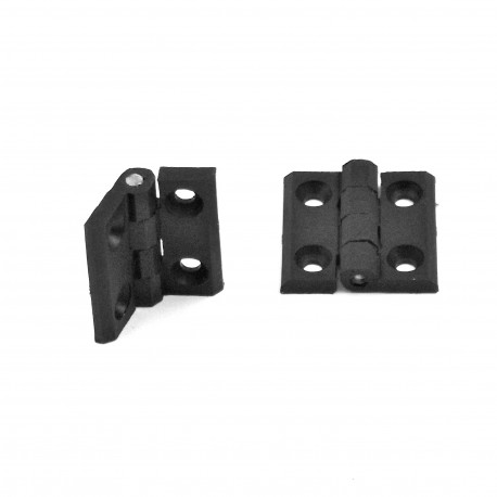 Charnière plastique 50x50x6mm polyamide noir - Ajile Charnière plastique 50x50x6mm polyamide noir - Ajile