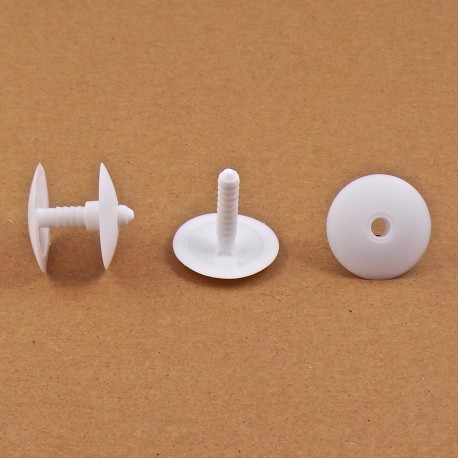 Thick. 6 to 22 mm ratcheting action rivet for carton/panel assembling - Plastic - WHITE