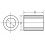 3,4x6x12 : Distanziatore Cilindrico con foro passante per Vite M3, lunghezza 12 mm