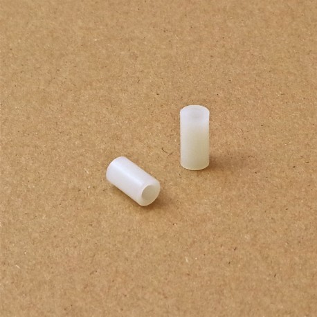 3,4x6x15 : Entretoise pour vis M3 longueur 15 mm en plastique, tubulaire lisse