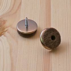 24 mm diameter screw-on Felt Glide - GREY - Ajile 3