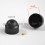 M12 diam. - 19 mm key nut-bolt domed cap for protection, safety - BLACK