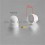 M6 diam. - 10 mm key nut-bolt domed cap for protection, safety - WHITE
