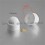 M12 diam. - 18 mm key nut-bolt domed cap for protection, safety - WHITE