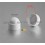 M12 diam. - 19 mm key nut-bolt domed cap for protection, safety - WHITE