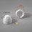 M14 diam. - 22 mm key nut-bolt domed cap for protection, safety - WHITE