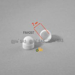 M4 diam. - 7 mm key  nut-bolt domed cap for protection, safety - WHITE - Ajile 2