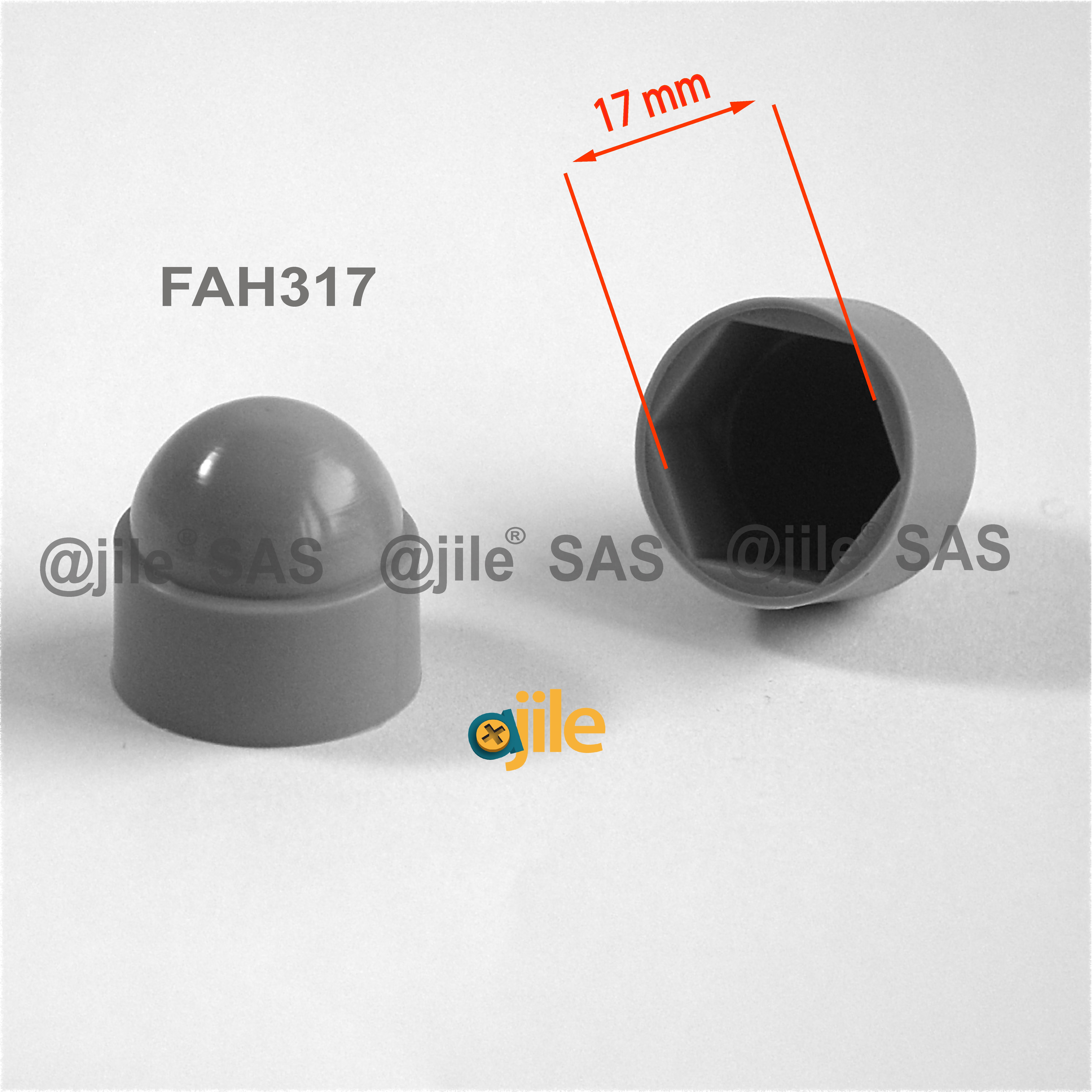 ajile - 20 pièces - Cache vis écrou de protection M5 clef de 8 mm -  plastique NOIR - FAH108 : : Bricolage