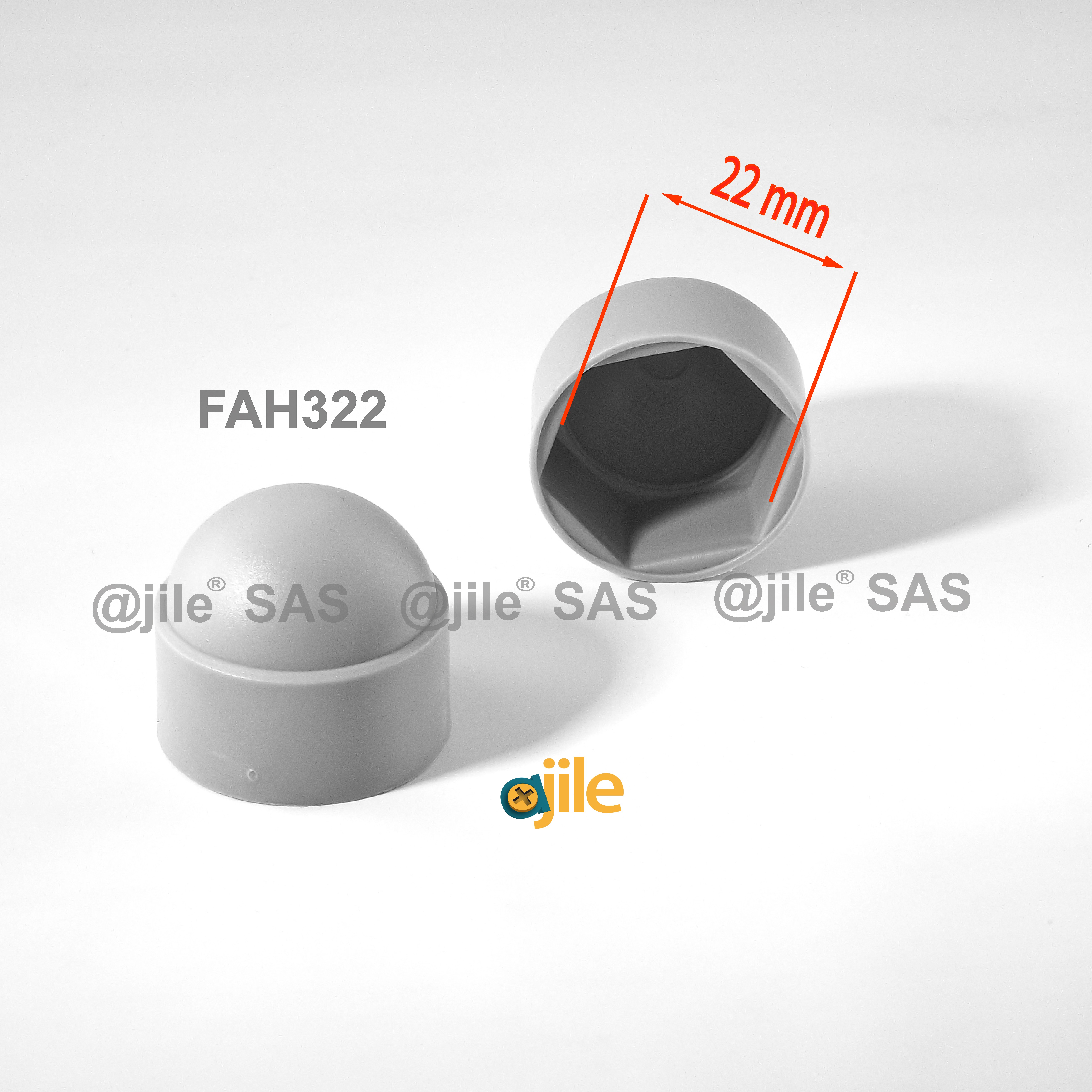 20 pièces - Cache vis écrou de protection M10 clef de 17 mm - plastique  NOIR - FAH117
