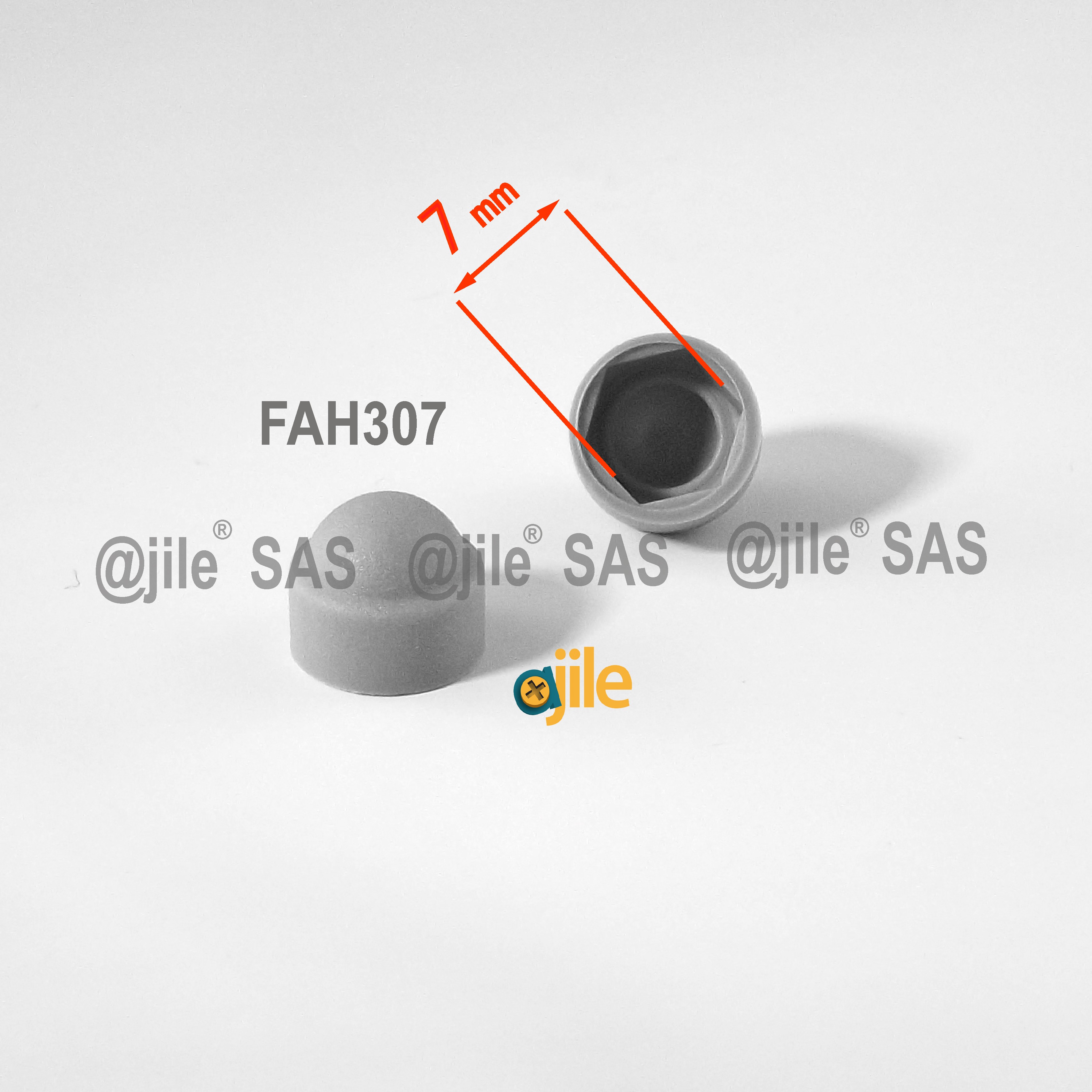 Cache ecrou dimensions M5-M30 pour clé de 8-46 mm cache-vis boulon gris