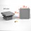 Inserto 35 x 35 mm a lamelle quadrato per tubo 35 x 35 mm dim. esteriore - GRIGIO