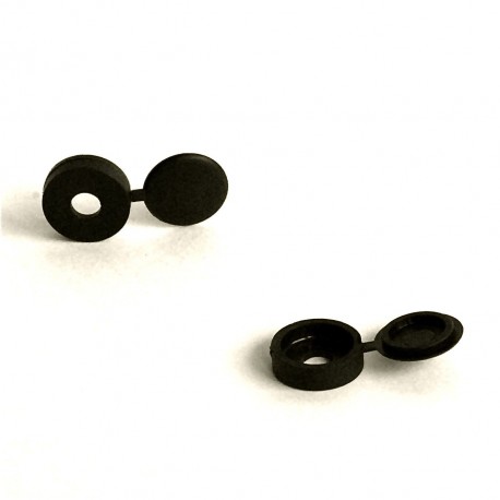 3 bis 4 mm Diam. M3/M4 Schraubenabdeckkappe klappbar- SCHWARZ