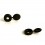 Tappo diam. 3 a 4 mm coprivite M3/M4 con linguetta - NERO