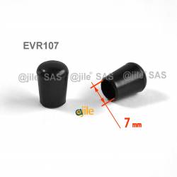 L=20 mm schwarz PVC 100 x Kappe für Rundrohr D=20 mm 