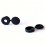 Diam. 5 mm screw hinged snap cover cap - BLACK