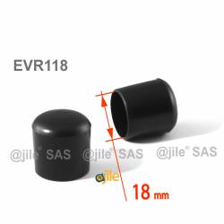 Round ferrule diam. 18 mm BLACK plastic floor protector - Ajile 4
