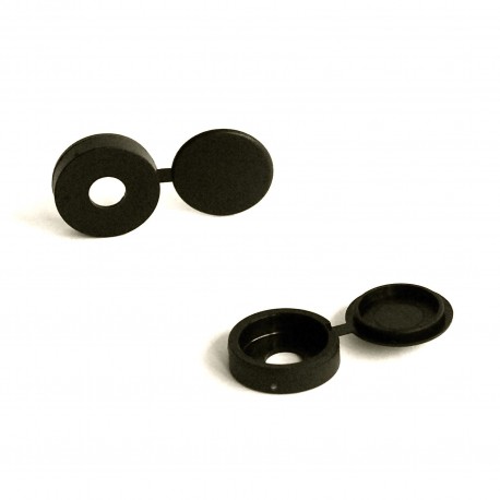 5 bis 6 mm Diam. M6 Schraubenabdeckkappe klappbar- SCHWARZ