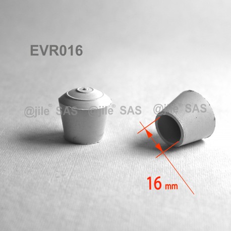 Round rubber ferrule diam. 16 mm WHITE floor protector - Ajile