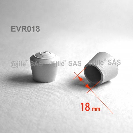 Round rubber ferrule diam. 18 mm WHITE floor protector - Ajile