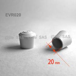 Round rubber ferrule diam. 20 mm WHITE floor protector - Ajile 4