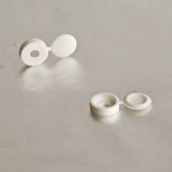 Diam. 3 - 4 mm screw hinged snap cover cap - WHITE - Ajile 2