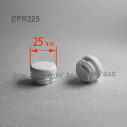 25 mm Diam. Lamellen-Stopfen für Rundrohre 25 mm Aussendiameter - WEISS - Ajile 4