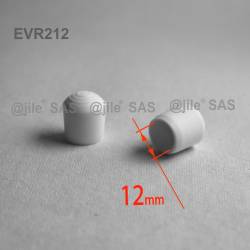 Embout enveloppant rond diam. 12 mm Plastique BLANC - Ajile 4